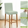 thumbnail image 4 of Sage Green Thin Lines Bar Stool Covers - Stretch Dining Chair Covers Set of 2, Modern Striped Minimalist Bar Chair Cover Removable Counter Stool Pub Chairs Slipcovers Protectors for Kitchen/Cafe, 4 of 9