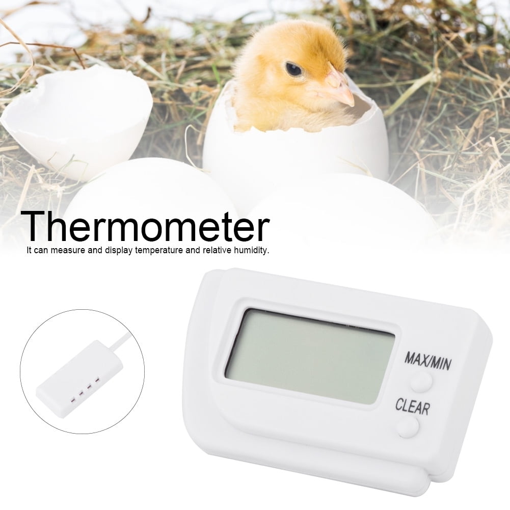 Mgaxyff LCD Display Digital Egg Incubator Thermometer Hygrometer With
