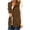 Brown, variant on Women's Casual Cargo Vest Zip Up Sleeveless Drawstring Waist Utility Waistcoat Multi Pockets Outdoor Travel Layering Gilet Jacket White