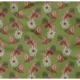 thumbnail image 4 of oneOone Coton Biologique Popeline Sergé Feuilles & Imprimé Floral BTY 42 Pouces de Large, 4 of 4