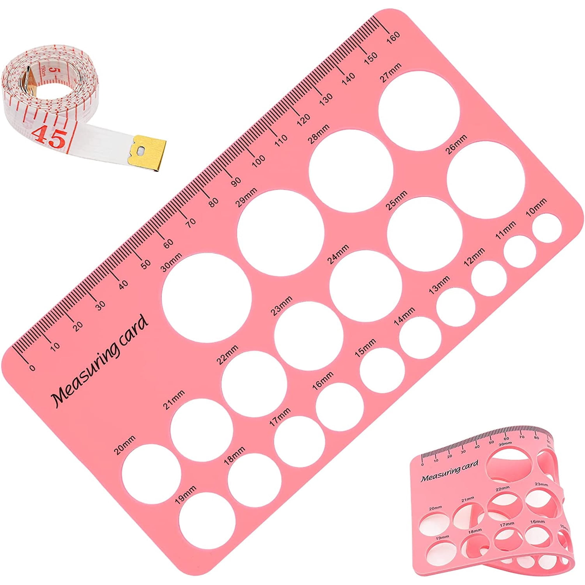Nipple Ruler, Nipple Rulers for Flange Sizing Measurement Tool, Silicone & Soft Flange Size Measure for Nipples, Pink Breast Flange Measuring Tool Breast Pump Sizing Tool-New Mothers Musthaves