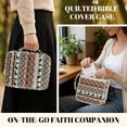 thumbnail image 5 of Xixirimido Quilted Bible Cover Case for Women Men Large Carrying Bag Book Tote Bags with Handle Bible Study Supplies Christian Gifts, Aztec Tribal Geometric Cowboy Pattern, 5 of 7
