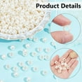 thumbnail image 4 of 200 Pcs Plastic Pearl Beads Large Hole European Beads 10mm Imitation Pearl Beads Rondelle Spacer Beads for Necklaces Bracelets Earrings Jewelry Making Hole: 5.2mm for making, 4 of 9