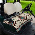 thumbnail image 2 of Golf Cart Seat Covers for 2 Seater,Brown Blue Microfiber Cart Seat Towel Blanket,Green Southwest Ethnic Native American Boho Absorbent Breathable NonSlip Bench Seats Protector for Golf Course 51"x31", 2 of 9