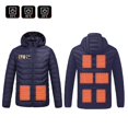 thumbnail image 2 of FUZHIQ Men's Heated Jacket with Battery and Detachable Hood Included Windproof Waterproof Mens Heated Jacket, 2 of 5