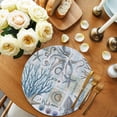 thumbnail image 2 of Blue Coastal Round Placemats Set of 4 for Dinning Tables,Heat-proof Braided Table Mats 15 Inch,Nautical Coral Starfish Beach Summer Washable Place Mat for Kitchen Restaurant Party Decor Table Setting, 2 of 9