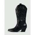 thumbnail image 3 of Western Style Booties With Embroidery And Chunky Heels, 3 of 4