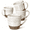 White-Artena Embossed Ceramic Mug Set, variant on Blue Damask Floral Ceramic Coffee Mug Set of 4, 16oz Large Latte Cups for Tea Cappuccino Cocoa Milk