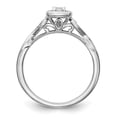 thumbnail image 2 of Auriga 14k White Gold Criss-Cross 1/5 carat Round Diamond Complete Promise/Engagement Ring for Women Size- 7, 2 of 6