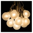 thumbnail image 2 of 100ft Outdoor String Lights G50 Globe - White Pearl Bulbs with White Cord - Patio Deck Wedding Party Decor, 2 of 7