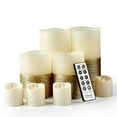 thumbnail image 1 of Furora LIGHTING LED Flameless Candles with Remote Control, Set of 8, Real Wax Battery Operated Pillars and Votives LED Candles with Flickering Flame a, 1 of 6