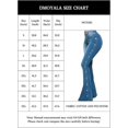 thumbnail image 7 of Women's Flared Jeans, High-Waist Stretch French-Style Jeans, Loose-Leg Buttoned Denim Pants, Flared Denim Jeans (S-5XL) Blue S, 7 of 7