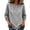 Gray plus size linen blouse a1, variant on MORESEC Women Plus Size Round Neck 3/4 Sleeve Ruffle Linen Blouse Tunic Tops Casual Summer Party Shirts Solid Basic Tees, Gray M