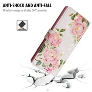 Dteck for Samsung Galaxy S23 Ultra Case Wallet with RFID Blocking Card Holder Kickstand, Gilding Flower Pattern Magnetic Leather Flip Case for Samsung Galaxy S23 Ultra 5G,Rose