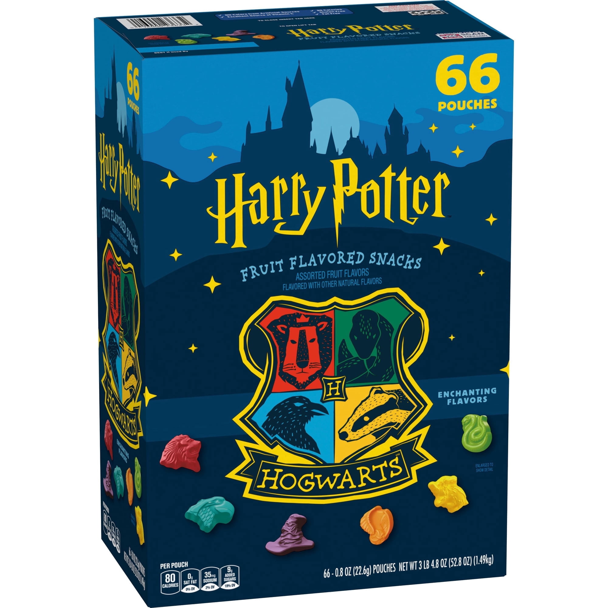 Harry Potter Fruit Flavored Snacks, 0.8 oz 66 pk Pack of 1 with Serving Bowl by OMA