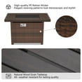 thumbnail image 6 of Aoxun Propane Fire Pit Table, 40 in CSA Propane Fire Table Rectangular, 50,000 BTU Auto Ignition Gas Fire Pit for Outside Patio Deck, Brown Wicker, 6 of 13