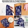 thumbnail image 7 of Qxltty Deep Blue Butterfly Kitchen Towels 28 x 18 Inch Set of 6 Soft Cotton Linen Feel Dish Towels with Hanging Loop for Drying, Cleaning & Decor, 7 of 7