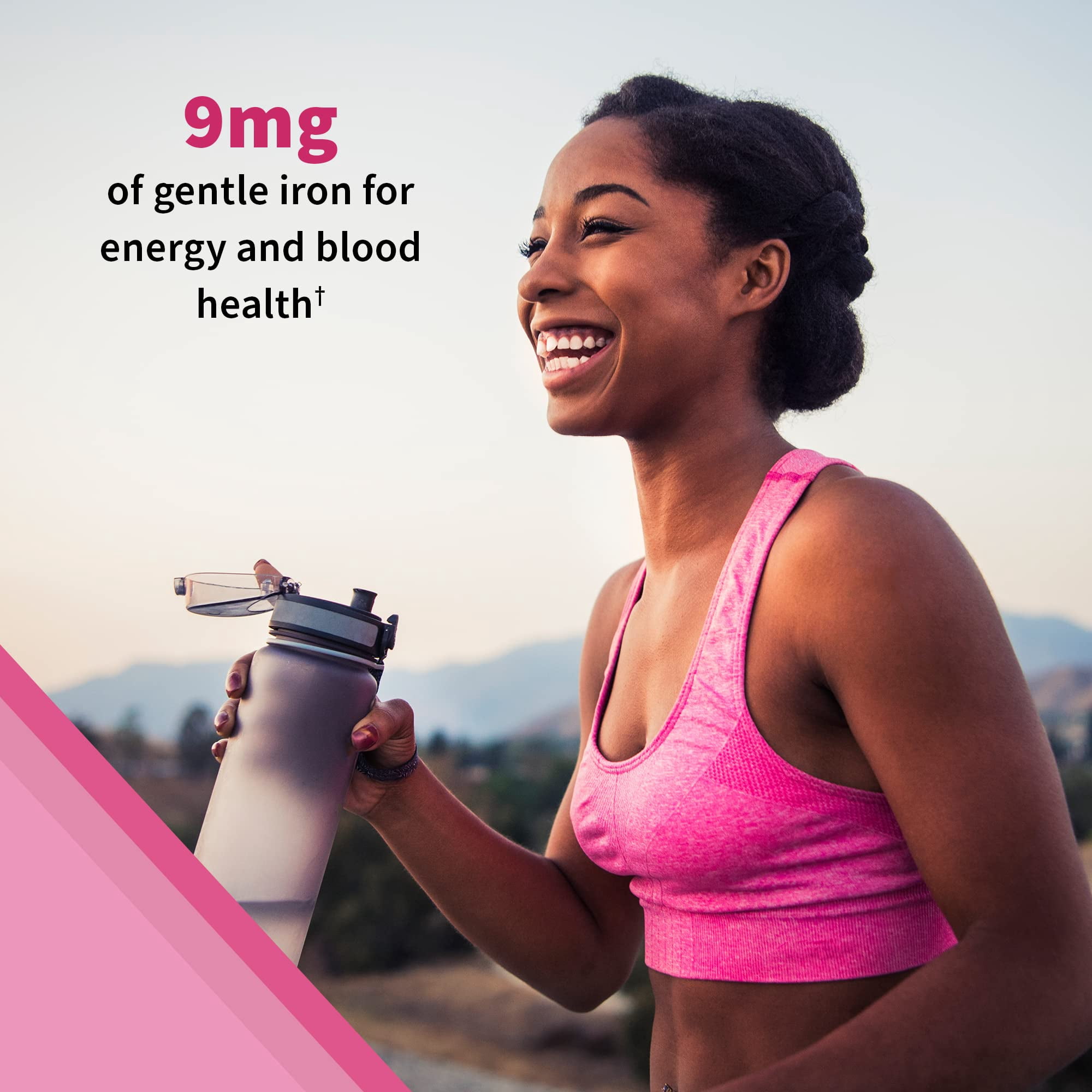 Women’s Multivitamin Gummy with Iron: Folate, Biotin, D3 & B12 for Hair, Skin & Nails + Probiotics for Immune Health & Digestion, Vitamin Code, Non-GMO, Gluten-Free, 90 Cherry Gummies, 30 Day Supply