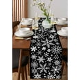 thumbnail image 2 of Table Runners 108 Inches Long Dress Scarves, Snowflake Black Farmhouse Coffee/Dining/Kitchen Table Runner for Living Room, Christmas Winter Snowfall Xmas Holiday 13x108 Inch, 2 of 7