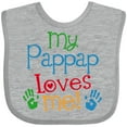 thumbnail image 3 of Inktastic My Pappap Loves Me Boys or Girls Baby Bib, 3 of 4