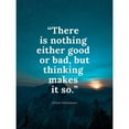 thumbnail image 3 of ArtsyQuotes 19x24 Black Modern Framed Museum Art Print Titled - William Shakespeare Quote: Either Good or Bad, 3 of 5