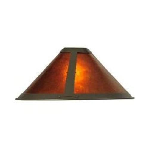 Meyda Tiffany 25962 15" W Van Erp Amber Mica Torchiere Replacement Shade - Amber Mica