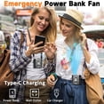 thumbnail image 6 of 20000mAh Portable Waist Fan, Clip-On Wearable Belt Fan with 5-Speed 20000RPM Mot, 6 of 8