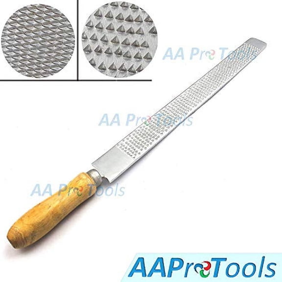 14" Farrier Rasp, Double-Sided for Horse Hoofs Wooden Handle