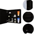 thumbnail image 5 of Black Single Door Medicine Cabinet | 18H with Modular Compartments | Particle Board Main Material | Easy Access to Toiletries, 5 of 6