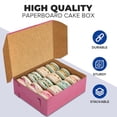 thumbnail image 6 of Fit Meal Prep [25 Pack] Pink Bakery Boxes 8x8x4 Pastry Box for Cupcakes, Desserts, Cookies, Candies Ideal Packaging for Bakeries and Home-made Baked Goods, Favors, and Gifts, 6 of 7