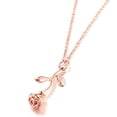 thumbnail image 2 of Stainless Steel Rose Flower Style Statement Pendant Party Necklace, 2 of 6