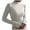 White, variant on Charella Women's Turtleneck Knitted Basic Shirt Casual Long Sleeve Slim Fitted Tops White,10