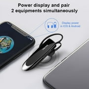 New Bee Bluetooth Headphones V5.0 Wireless (24H Talk Time/180D Standby) w/Mic, Dual Device Connectivity for iPhone/Android/Samsung/Laptop, Business Trucker Headsets,Black