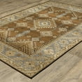 thumbnail image 2 of Woven Trends Bellflower - 1441X - Vintage Style, Medallion Pattern, Fade Resistant & Family Friendly, Living Room, Dining Room, Office, High Pile Polypropylene Area Rug in Brown - 8' x 10', 2 of 3