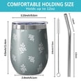 thumbnail image 5 of Floral 12oz Stainless Steel Insulated Wine Tumbler with Lid and Straw – Double Wall Vacuum Mug for Hot & Cold Drinks, 304 Steel Interior, Sweat-Free Design,Thanksgiving,Christmas, Spring,Flower, 5 of 5