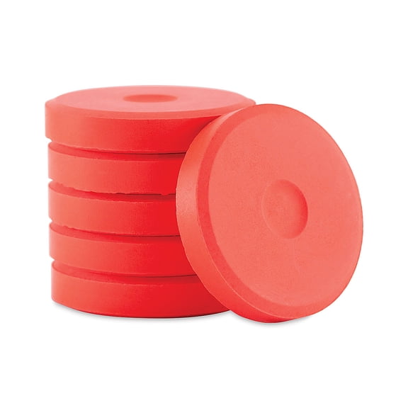 Richeson Tempera Cakes - Fluorescent Red, Pkg of 6