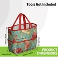 thumbnail image 3 of Garden Tool Bag,Pioneer Flower Floral Print Pattern Garden Tool Organizer,Garden Gifts,Waterproof Multi-Pocket Garden Tool Storage 11.8x5.5x11.4 Inch(Tools NOT Included), 3 of 6