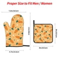 thumbnail image 2 of Honeii Love Carrot Pattern Oven Mitts and Pot Holders, Silicone Oven Gloves,500 F Heat Resistant Oven Mitts Sets, 4PCS, 2 of 6
