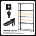 thumbnail image 4 of Furniture of America Stada 5-Tier Metal Shelf with Adjustable Height in Black, 4 of 8