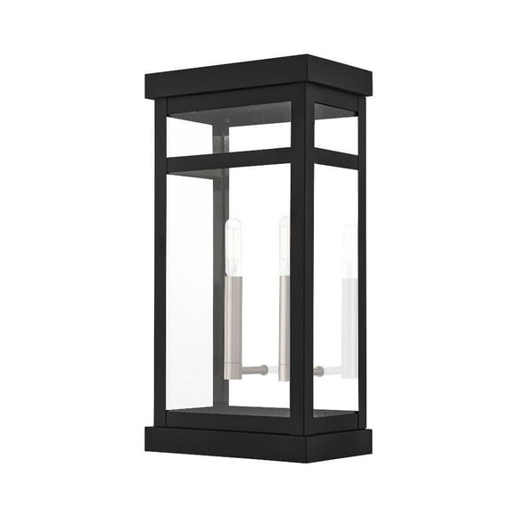 Livex Lighting 20704-04 Hopewell Lanterne Murale Extérieure Noire à 2 Lumières, 9.25"L x 18"H