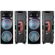 2 MR DJ PRO215LED Bluetooth Speaker Professional Dual 2x15 5500W Speaker PA DJ LIGHT Bluetooth