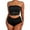 Black, variant on GDREDA 2024 Women's Cute High Waisted Push Up Two Piece Bikini Swimsuit Tankini Set for Beach and Pool Brown,S
