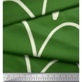 thumbnail image 3 of Soimoi Green polyester Crepe Fabric Curve Hand Drawn Printed Fabric 1 Yard 42 Inch Wide, 3 of 3
