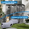 thumbnail image 6 of 70inch Walk-in Catio with Window Access,Outdoor Cat Enclosure with Perches&Condos Cat House with Waterproof Roof,Cat Hammock Shelter Platforms & Resting Box,Walk-in Kitty Playpen for Patio/Backyard, 6 of 7