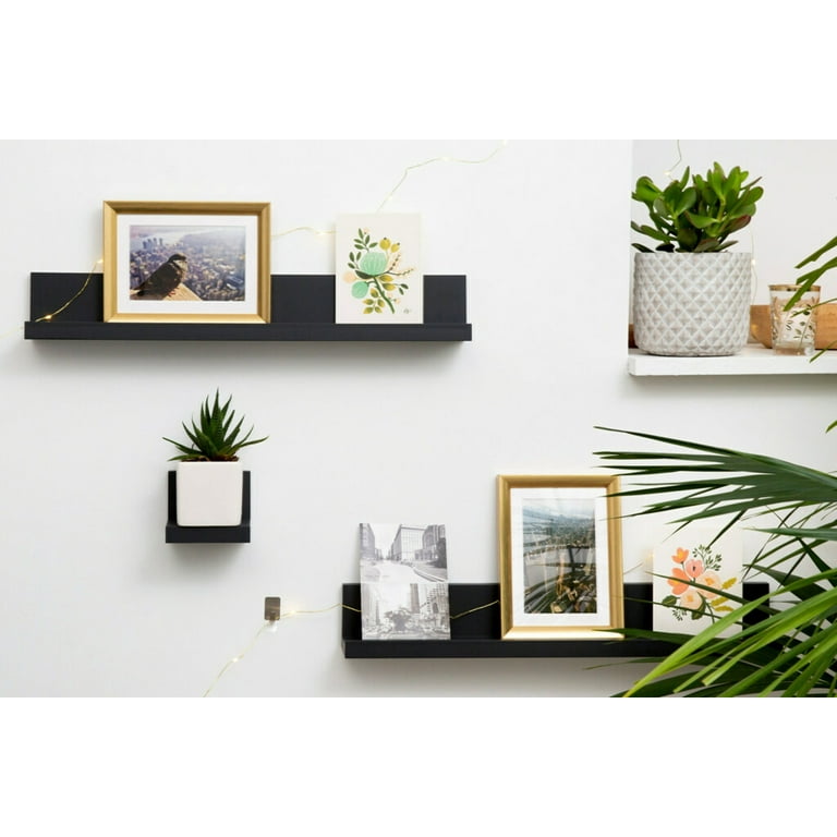 Command Picture Ledge with 10 Mounting Strips Black