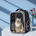 thumbnail image 2 of Bolsa transportadora de gatos Sunnimix portátil con rejillas de ventilación transparente Negro, 2 of 7