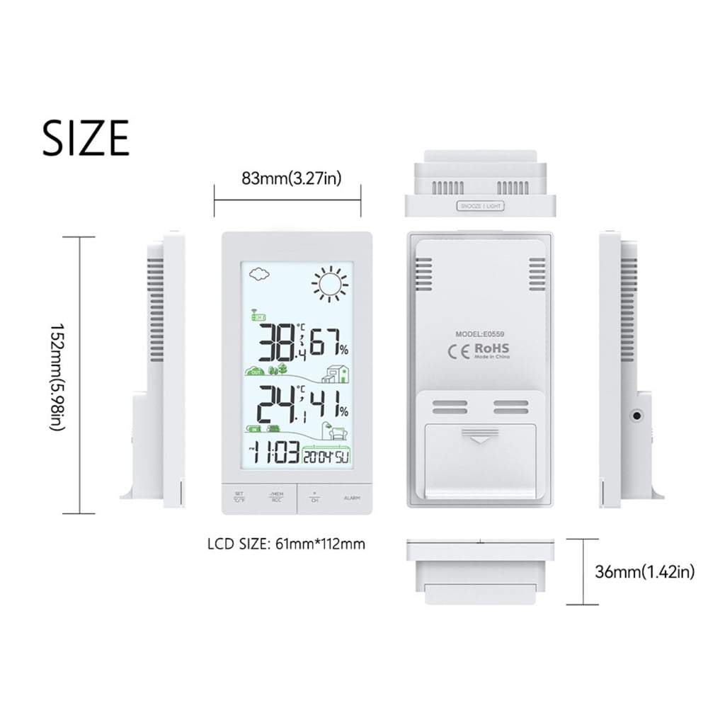 Advanced Weather Stations touch screens Thermometers Hygrometer Weather Forecasters for Home & Garden Monitorin