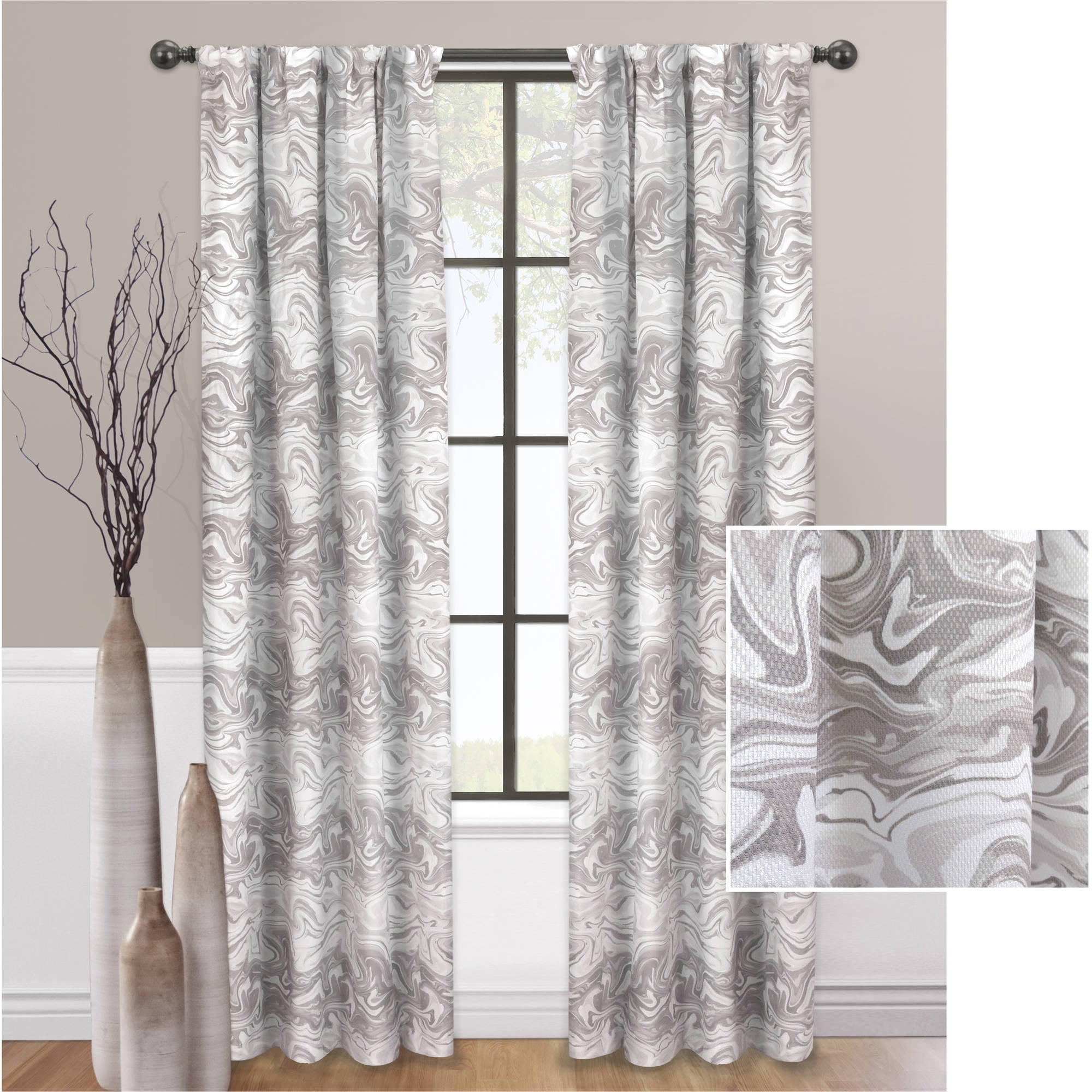 Details about   3D Marble Pattern Window Curtains 2 Panels Decor Curtain Drapes For Teens Adults 
