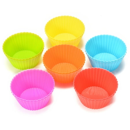 12 Packed Reusable Thicken Silicone Not-stick Cupcake Baking Muffin Cups Cupcake (Best Reusable Cupcake Liners)