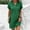 Green, variant on 2025 Casual Summer T Shirt Dress for Women Solid Color Short Sleeve V Neck Mini Shift Dresses with Pockets
